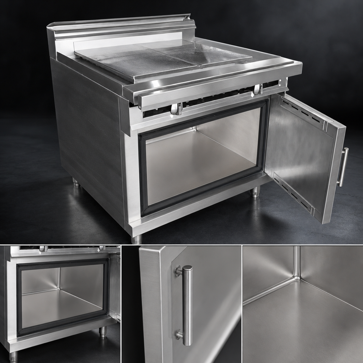 Product image #4 for Titan JTRH-36IP-36 36" Heavy Duty Gas Range with Even Heat Plancha and Standard Oven
