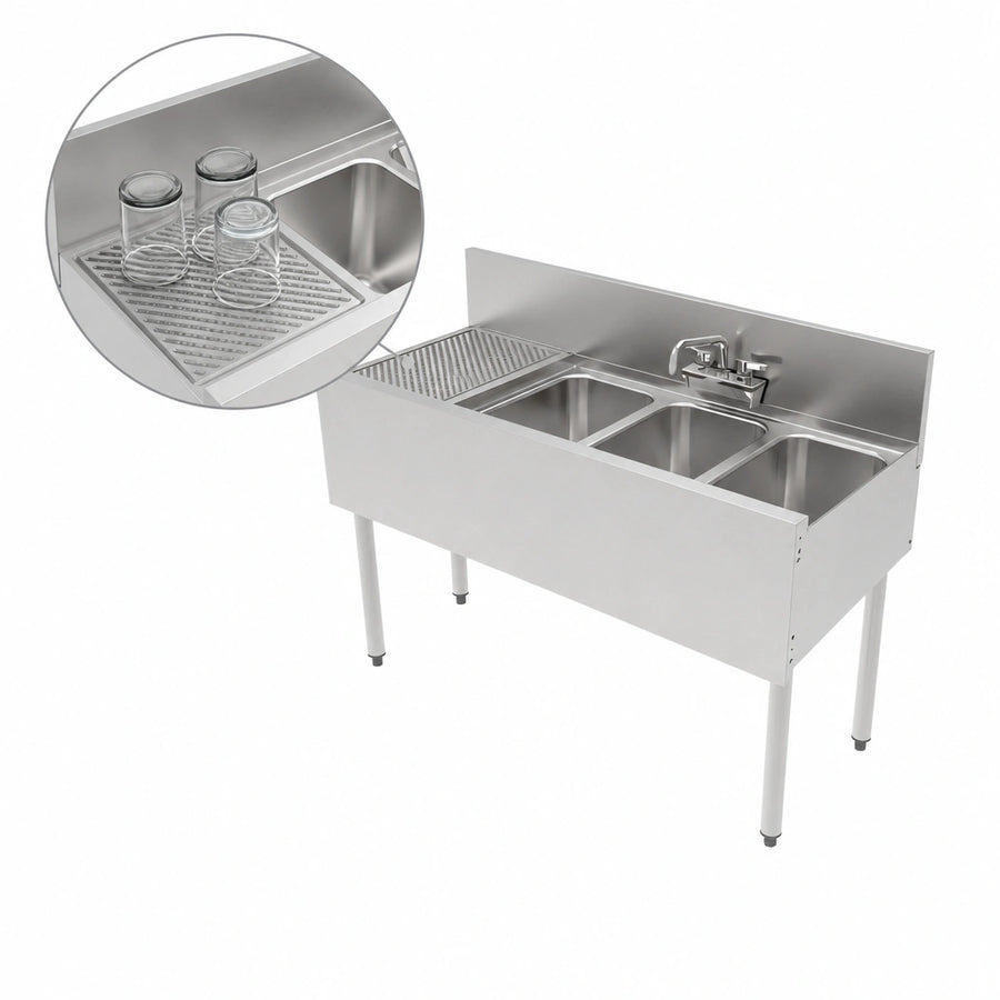 Left-Side Pitched Drainboard