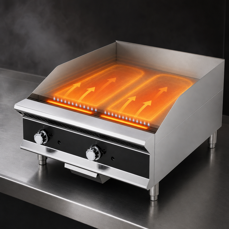 Product image #4 for Vollrath Heavy-Duty 24-Inch Countertop Manual Flat-Top Gas Griddle