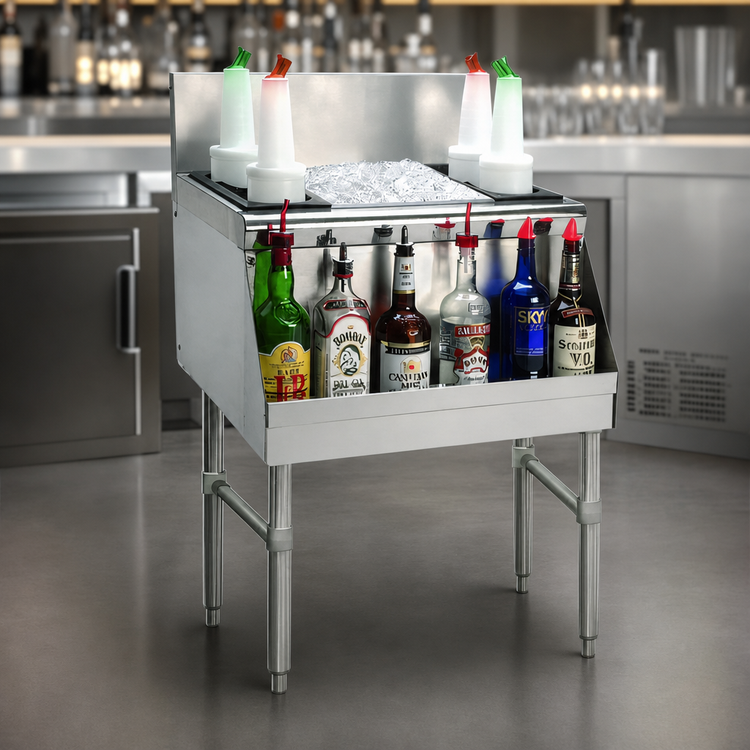 Product image #4 for Advance Tabco Prestige 48-Inch Stainless Steel Bar Ice Bin with 10-Circuit Cold Plate