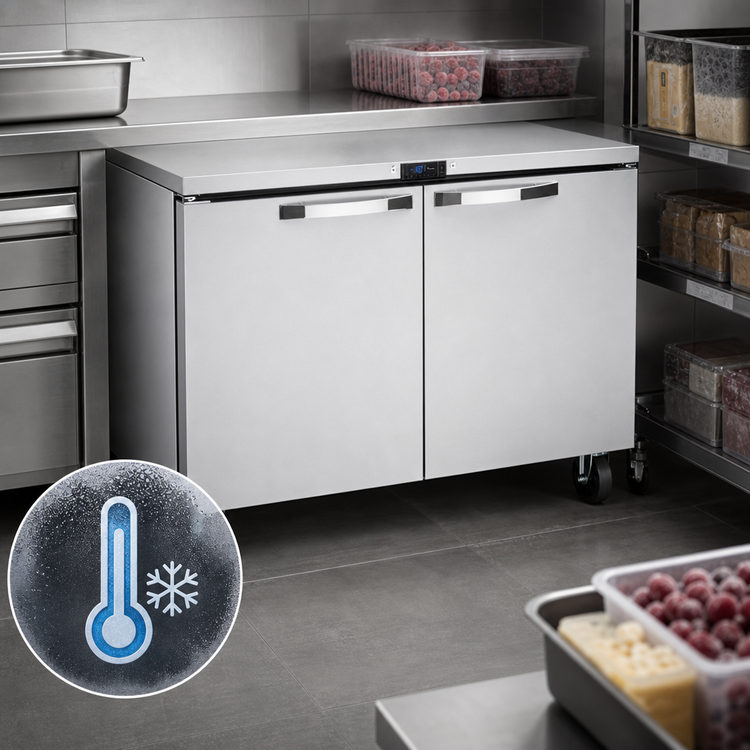 Product image #4 for True SPEC SERIES 48-Inch 2-Section Undercounter Freezer with Solid Doors