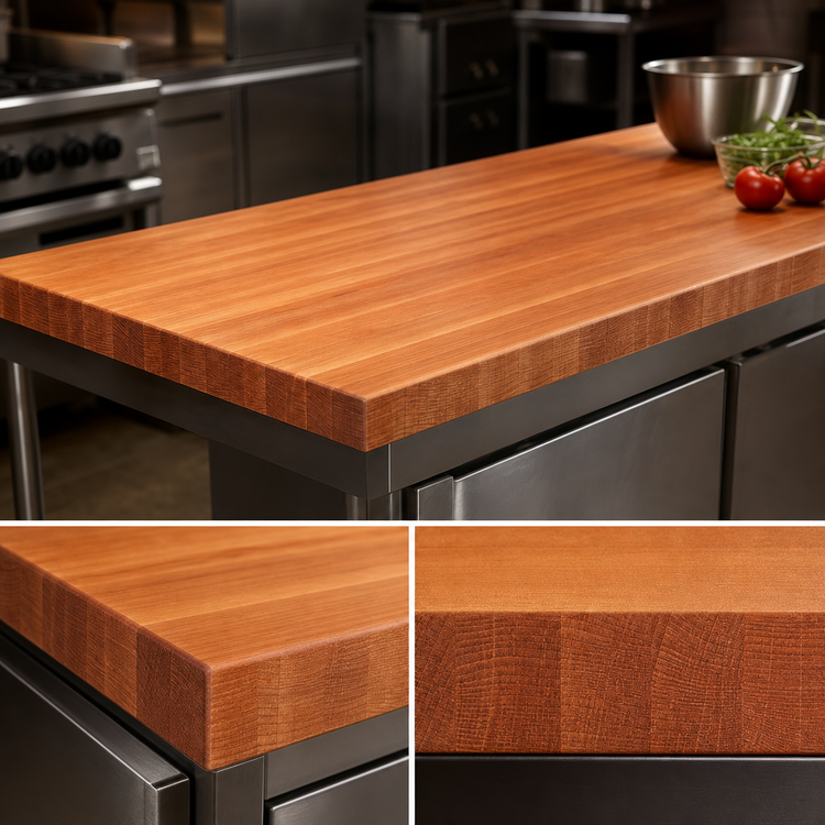 Product image #4 for Boos Block American Cherry Edge Grain Kitchen Countertop, 96 x 42 x 2-1/4 Inch, Penetrating Oil Finish
