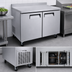 Thumbnail image #4 for Atosa 48.3-Inch Two-Section Reach-In Worktop Refrigerator with Backsplash and Solid Doors