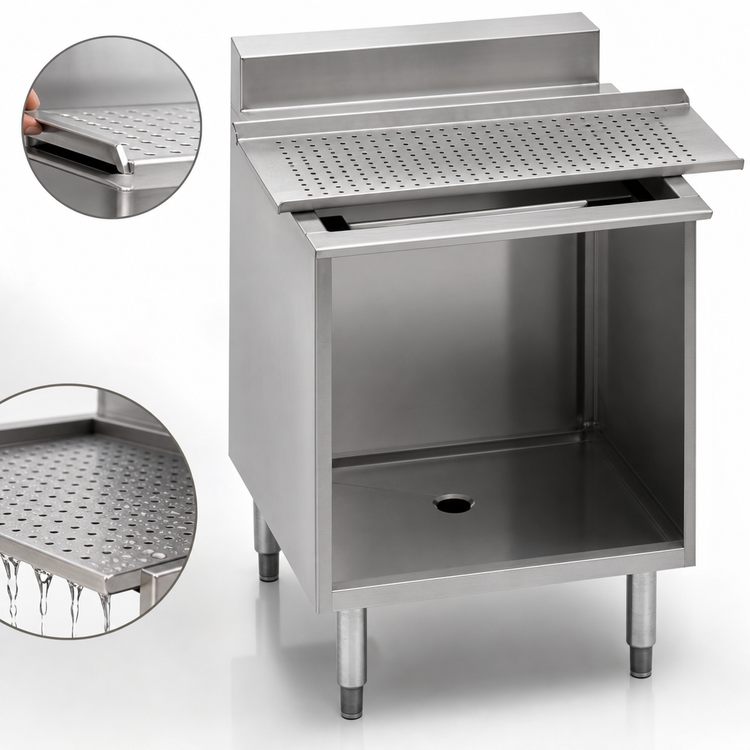 Product image #4 for 2200 Series Recessed Workboard Underbar Glass Rack Storage Unit, 24" W x 24" D