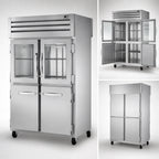 Thumbnail image #4 for True Mfg. - General Foodservice SPEC SERIES STR2RPT-2HG/2HS-2S-HC Two-Section Pass-Thru Reach-In Refrigerator, Glass/Stainless Half Front Doors