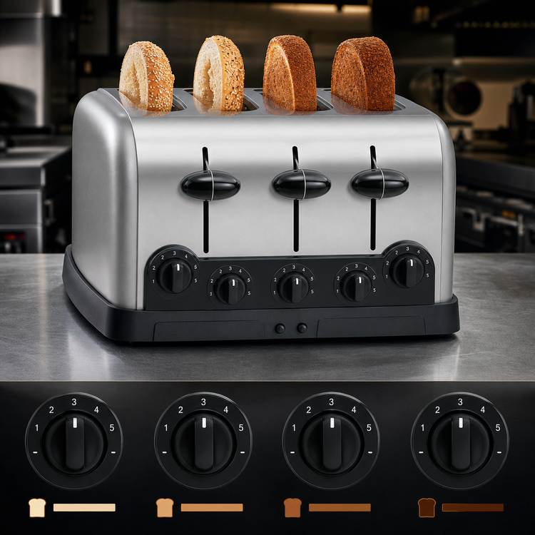 Product image #4 for Hatco TPT-240 Commercial 4-Slot Pop-Up Toaster for Bread and Bagels