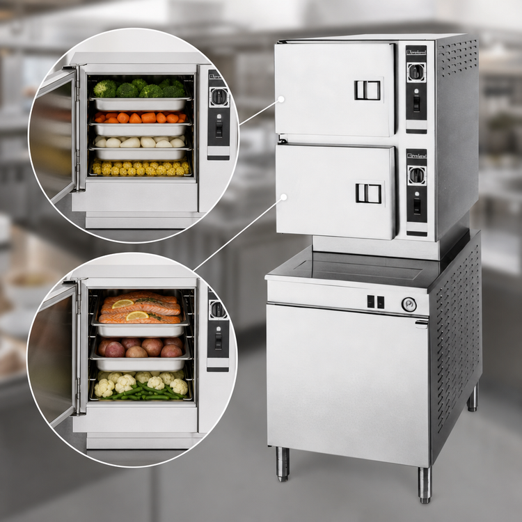 Product image #4 for Cleveland Range Classic Convection 24-Inch Electric Pressureless Convection Steamer with 2 Compartments