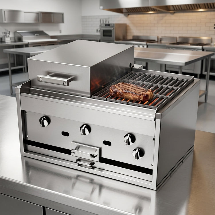 Product image #3 for Titan KC-36-RAD 36" Countertop Gas Chitwood Smoke Broiler