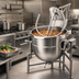 Thumbnail image #4 for Legion TWT-20 20-Gallon Direct Steam 2/3 Jacketed Tilting Kettle