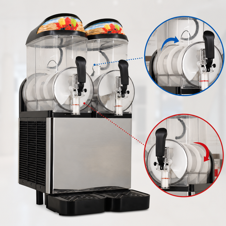 Product image #4 for Omcan Double Countertop Slush Machine with 2 x 3.2 Gallon Bowls
