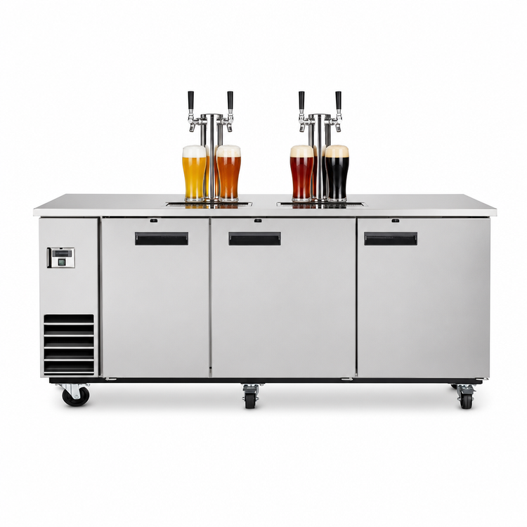 Product image #4 for Maxx Cold X-Series Three-Section Keg Cooler with Dual Towers and Dual Faucets