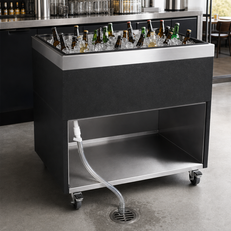 Product image #4 for Glastender 48-Inch Extra Deep Ice-Cooled Mobile Beer Bin