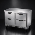 Thumbnail image #4 for Beverage Air WTRD48AHC-4-FLT 48-Inch Two-Section Flat Top Worktop Refrigerator with 4 Drawers, Stainless Steel