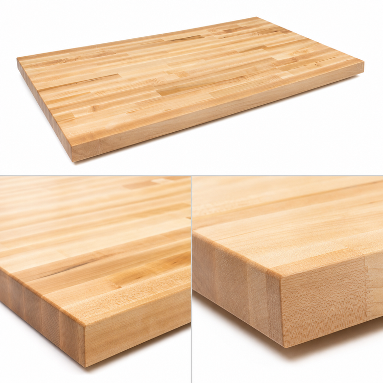 Product image #4 for Boos Block Northern Hard Rock Maple Blended Edge Grain Kitchen Countertop, 48 x 30 x 1-1/2 Inch, Varnique Finish