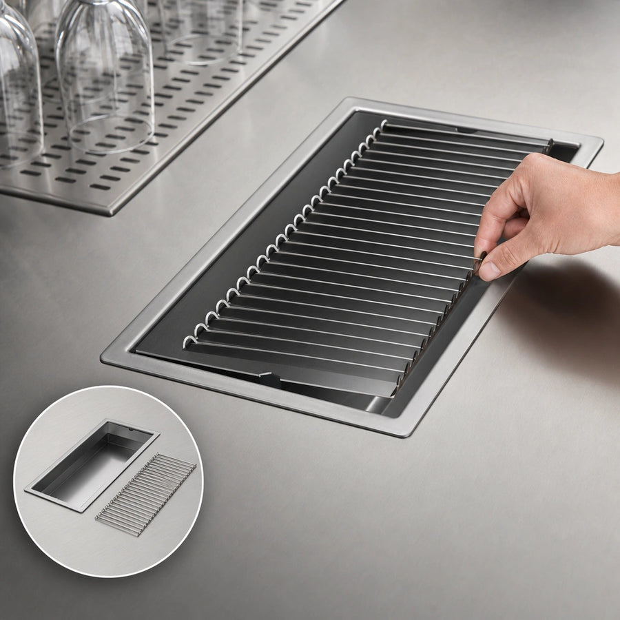 Removable Louvered Glass Rack