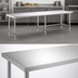 Thumbnail image #4 for Sapphire 108-Inch x 14-Inch 18-Gauge 430 Stainless Steel Open Base Work Table