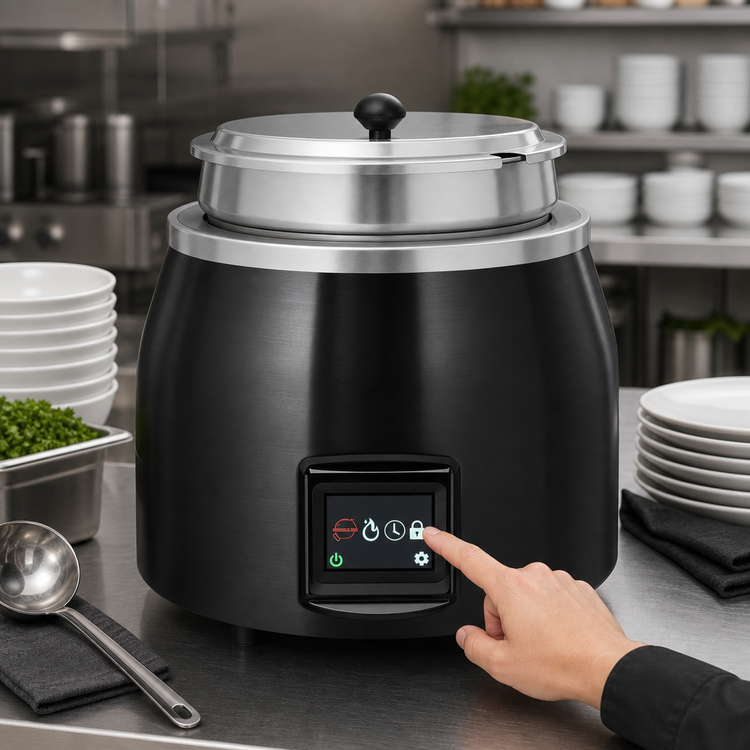 Product image #4 for Hatco Quick Ship Countertop Dry Soup Warmer, 11 Qt., Bold Black