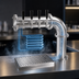 Thumbnail image #4 for Glastender Countertop Pipe Cantilever Draft Dispensing Tower, 4 Faucets, Glycol-Cooled, Stainless Steel Finish