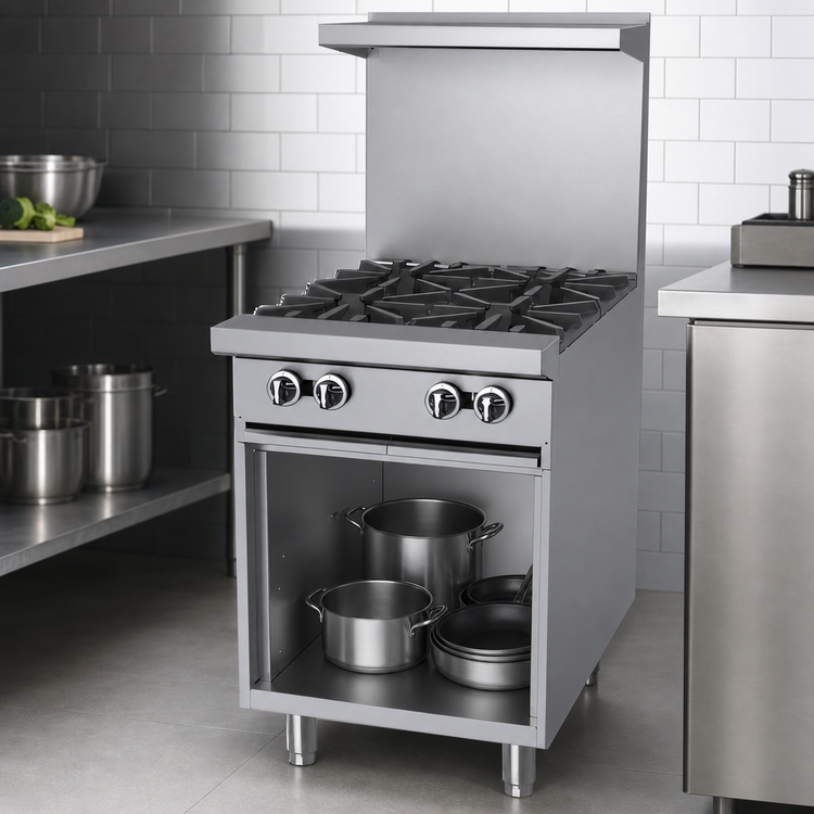 Product image #4 for Garland US Range U Series 24-Inch Commercial Gas Restaurant Range with 4 Open Burners and Storage Base