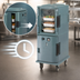 Thumbnail image #5 for Cambro Ultra Camcart Heated Front-Loading Food Pan Carrier with Casters, 2-Compartment, 110V, Slate Blue
