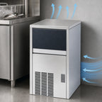 Thumbnail image #4 for Eurodib USA Brema CB249AHCAWS Undercounter Air-Cooled Cube Ice Maker with 79 lb/Day Production and 20 lb Storage Bin