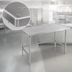Thumbnail image #4 for Advance Tabco TVLG-489 108-Inch x 48-Inch Open Base Work Table with 14-Gauge 304 Stainless Steel Top