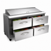 Thumbnail image #4 for IKON Refrigeration Mega Top 2-Section Sandwich/Salad Prep Table, 4 Drawers, 18 1/6 Pans, 48.2-Inch Wide