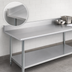 Thumbnail image #4 for Duke 144-Inch x 24-Inch Stainless Steel Work Table with 5-Inch Riser and Galvanized Undershelf