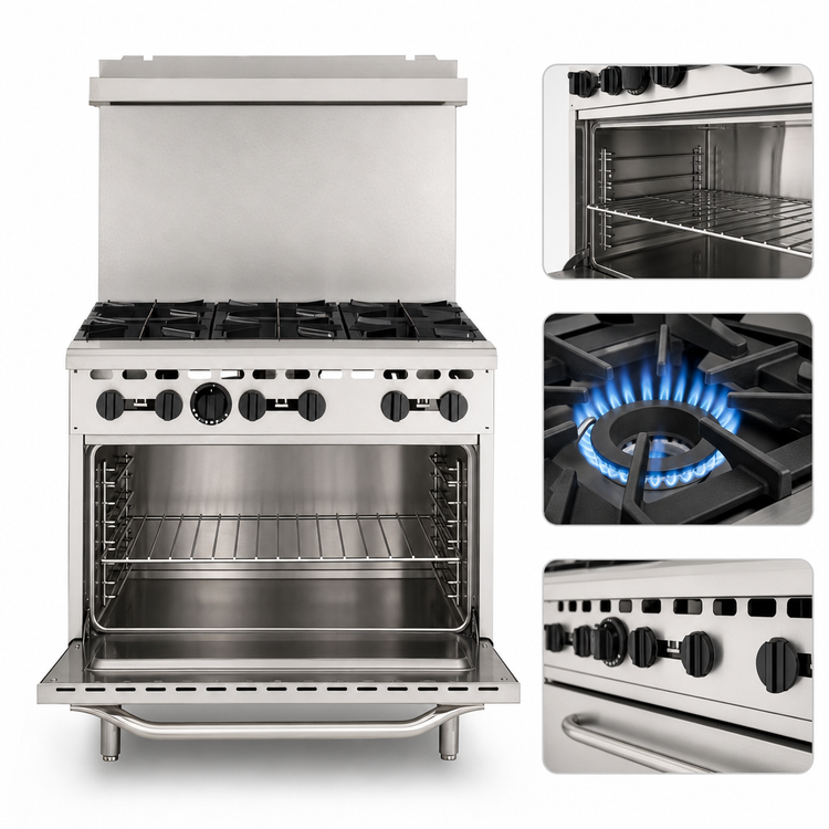 Product image #5 for Wolf WX36-6BP WX Series 36-Inch 6-Burner Propane Gas Value Range with Standard Oven