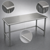 Thumbnail image #4 for Eagle Group Deluxe Series Flat Top Work Table, 84 x 30 Inches, 304 Stainless Steel Top, Galvanized Tubular Base
