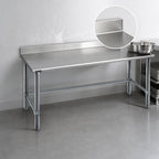 Thumbnail image #4 for Eagle Group Spec-Master T2484STE-BS 84-Inch Stainless Steel Work Table with 4-1/2-Inch Backsplash, 14-Gauge 300 Series Top, Rolled Edge