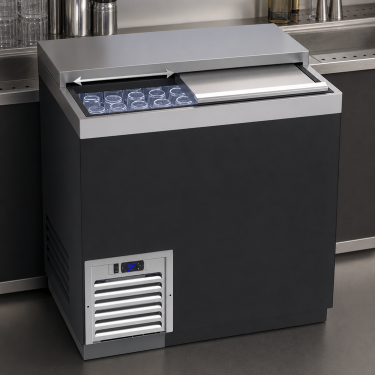 Product image #4 for Krowne MC36B 36-Inch Underbar Slide-Top Glass Froster with Self-Contained Refrigeration
