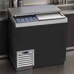 Thumbnail image #4 for Krowne MC36B 36-Inch Underbar Slide-Top Glass Froster, Self-Contained, Stainless Interior and Top, Black Vinyl Exterior