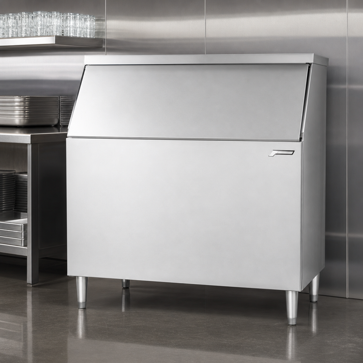 Product image #4 for Follett 1025-52 Slope Front Ice Bin with Top Hinged Front Doors, 52 Inch Wide, 1,030 lb Capacity