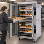 Thumbnail image #4 for Doyon Baking Equipment (Middleby) Jet-Air JA12SL Full-Size Electric Dual Stacked Convection Oven, 12-Pan, Side-Loading, Steam Injection