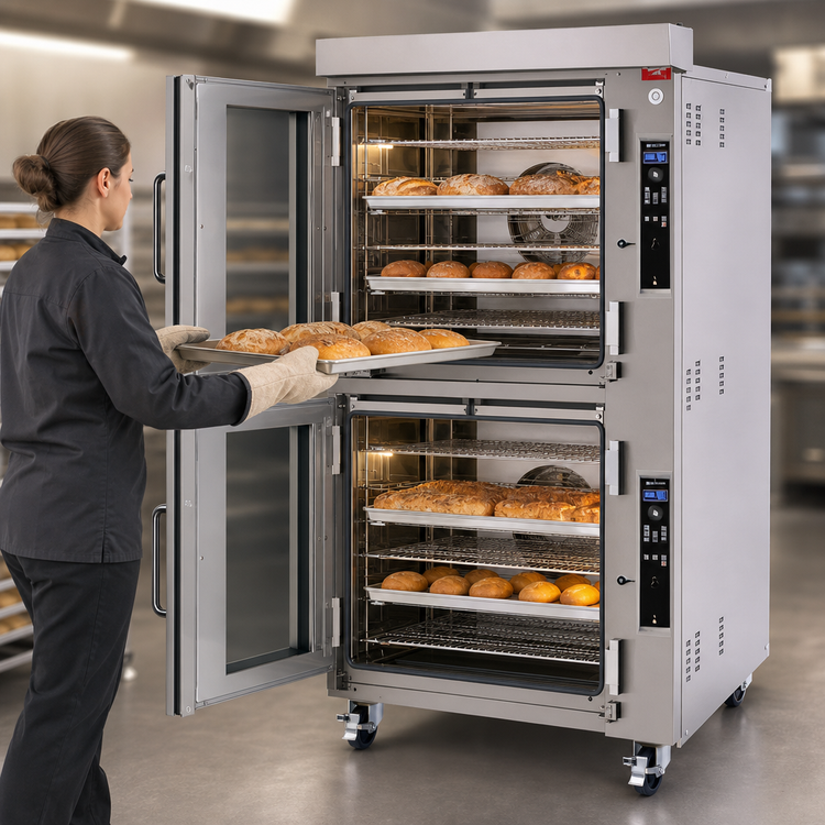 Product image #4 for Jet-Air Full-Size Electric Dual Stacked Convection Oven with Side Loading and Steam Injection
