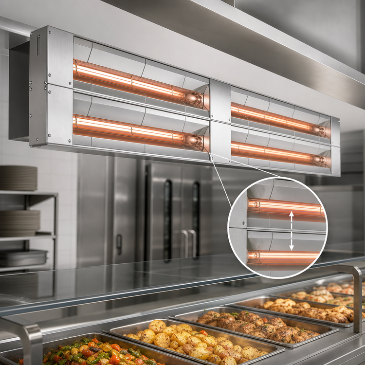 Product image #4 for Hatco Glo-Ray 108-Inch Lighted Double Infrared Strip Heater