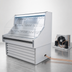 Thumbnail image #4 for Howard-McCray 35E Series Curved Glass Remote Open Merchandiser, 75-Inch W x 44-Inch H, LED Top, White