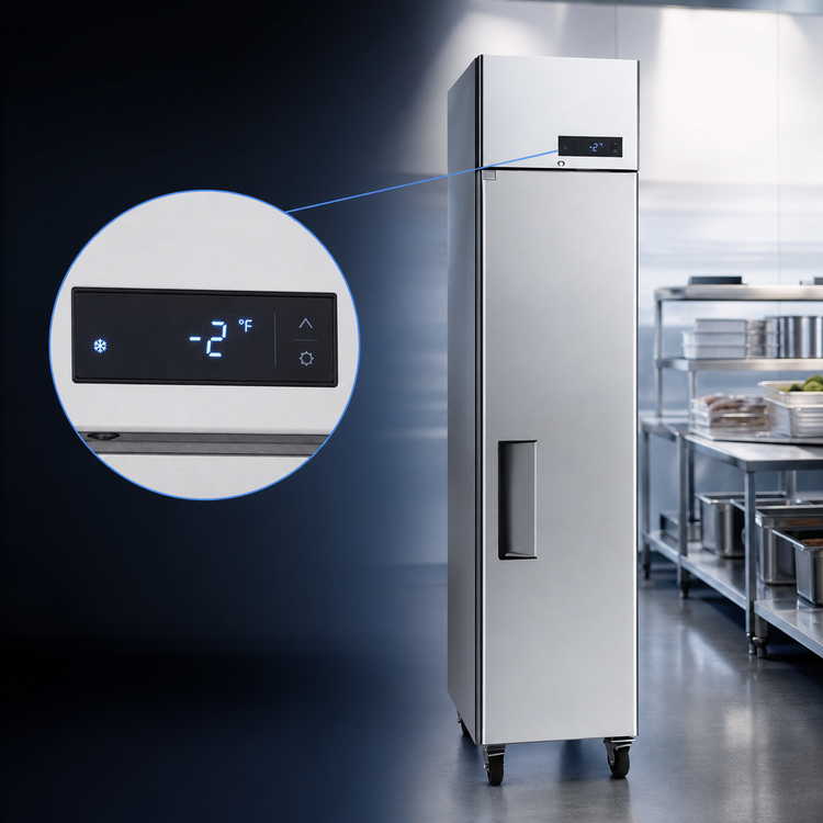 Product image #5 for Atosa 13 Cu. Ft. One-Section Top-Mount Self-Contained Reach-In Freezer, Solid Door