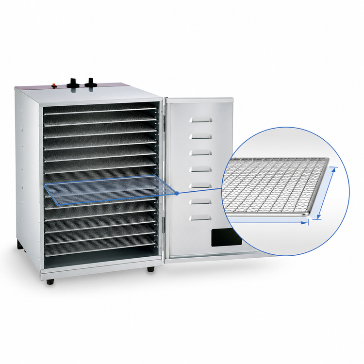 Product image #4 for Omcan USA Single-Zone Commercial Food Dehydrator, 16 Removable Racks, 1000W, 120V