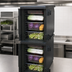 Thumbnail image #4 for Black Polypropylene Insulated Stackable Front-Load Food Pan Carrier
