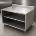 Thumbnail image #4 for BK Resources Stainless Steel Chef Table with Open Front Cabinet Base and 5 Inch Riser, 18 x 24 Inches