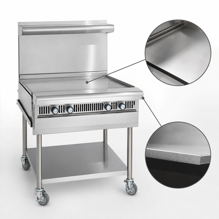 Product image #4 for Imperial Spec Series 18-Inch Gas Griddle Add-A-Unit Floor Model with Open Cabinet Base and Manual Controls