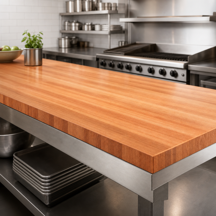 Product image #4 for Boos Block American Cherry Edge Grain Kitchen Countertop, 144 x 36 x 3 Inch, Varnique Finish