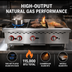 Thumbnail image #4 for Omcan 36-Inch Countertop Natural Gas Hot Plate, Charbroiler, and Griddle Combo