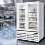 Thumbnail image #4 for Excellence Commercial Products GDF-15 Two-Section Glass Door Freezer, 14.1 Cu. Ft., -20°F to 0°F, Bottom-Mounted Self-Contained, White
