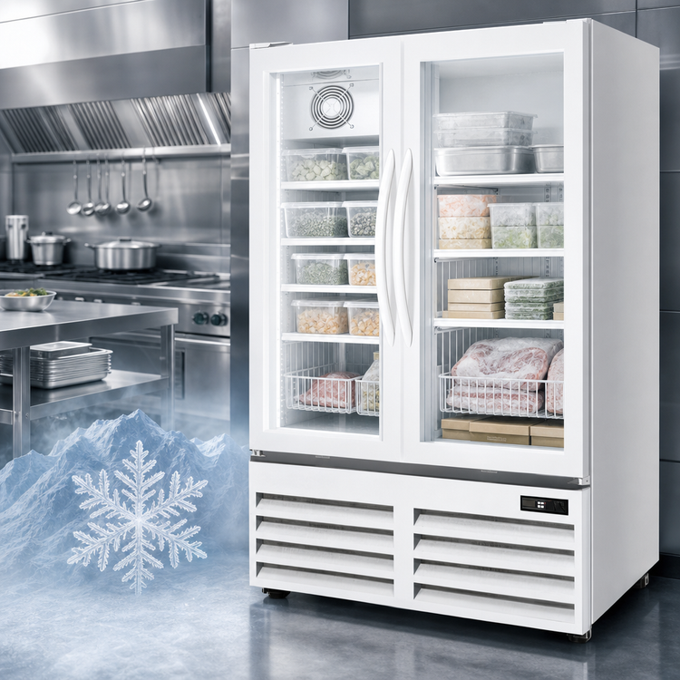 Product image #4 for Excellence GDF-15 Two-Section Low-Temp Glass Door Freezer, 36-Inch, Bottom-Mount Self-Contained, White