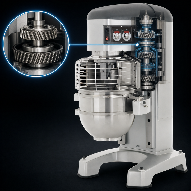 Product image #4 for Hobart Legacy+ HL800-1STD 80-Quart Floor Model Planetary Mixer with Power Bowl Lift and SmartTimer