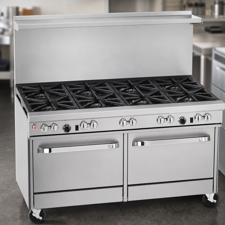 Product image #4 for Southbend Ultimate 60-Inch Gas Restaurant Range with 8 Open Burners and 2 Cabinets