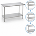 Thumbnail image #4 for Advance Tabco 108-Inch x 24-Inch 14-Gauge 304 Stainless Steel Work Table with Adjustable Undershelf